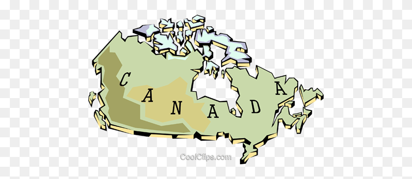 480x305 Карта Канады Роялти Бесплатно Векторные Иллюстрации - Канада Клипарт