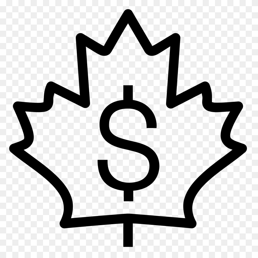 1600x1600 Icono De Dólar Canadiense - Dolar Png