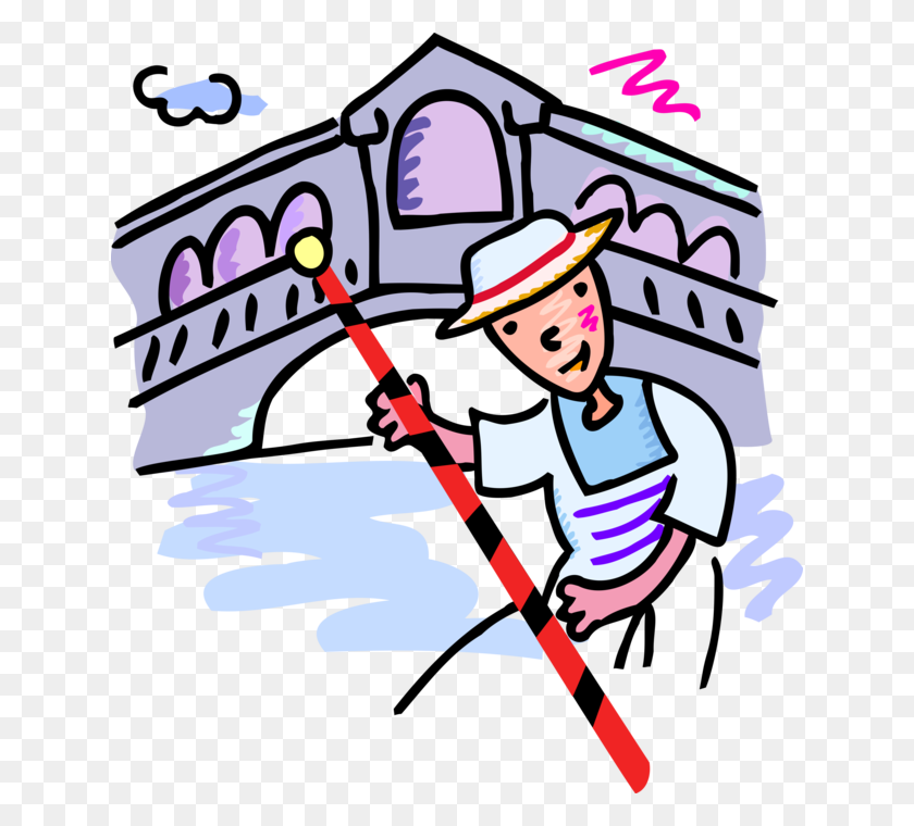 636x700 Canal Clipart Gondolier - Canal Clipart