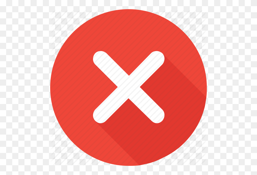 512x512 Cancel, Close, Cross, Delete, False, Red, Wrong Icon - Wrong PNG