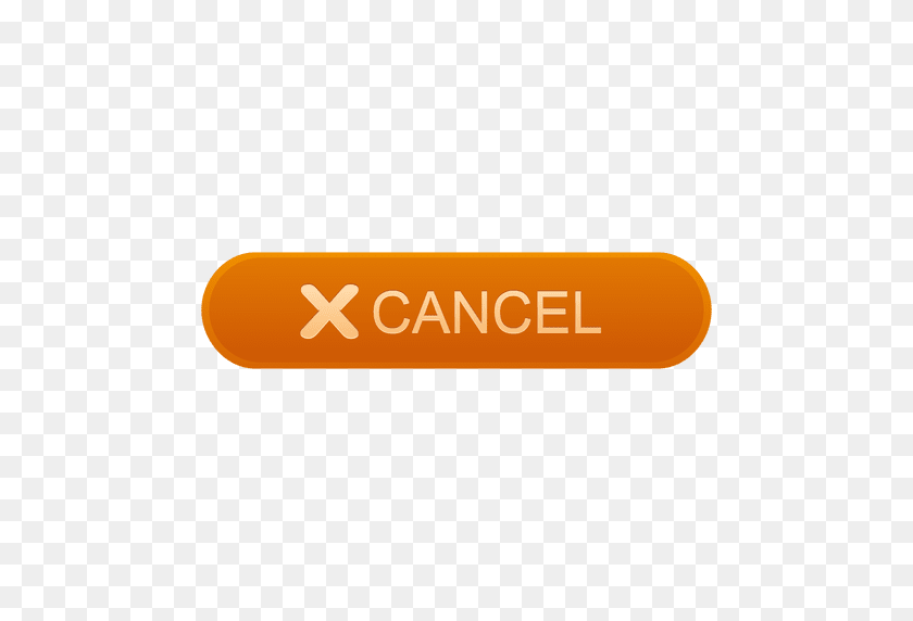 512x512 Cancel Orange Button - Subscribe Button Transparent PNG