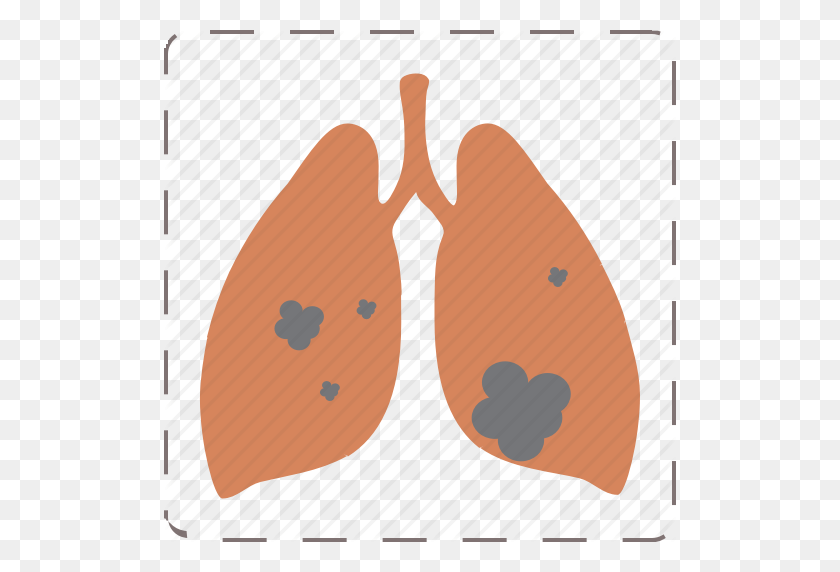 512x512 Cancer, Ill, Lung, Sick Icon - Lung Cancer Clipart