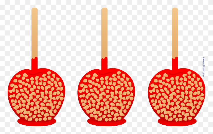 7093x4258 Candied Apples Clip Art - Sweet Treat Clipart