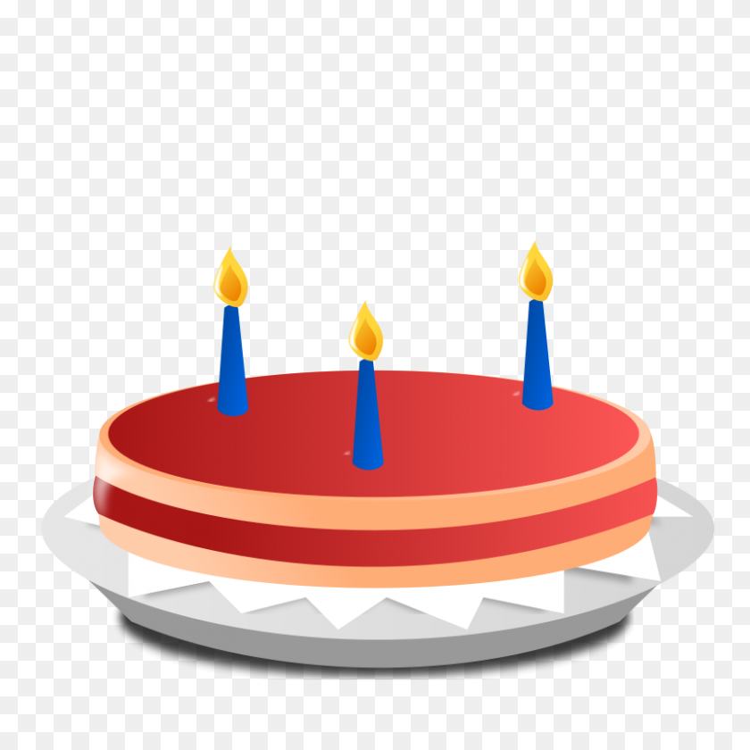 800x800 Candle Cake Clip Art Download - January Birthday Clipart