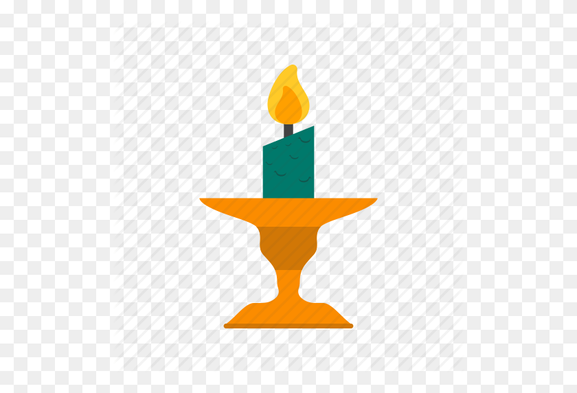 512x512 Candle, Candles, Coffin, Flame, Grave, Stand, Wax Icon - Candle Flame PNG