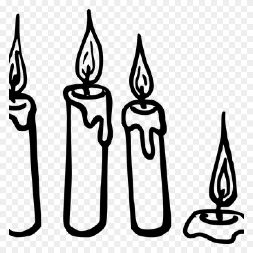 1024x1024 Candle Clipart Black And White Vector Graphics - Candlestick Clipart