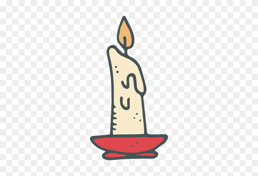 512x512 Candle Hand Drawn Cartoon Icon - Cartoon Boat PNG