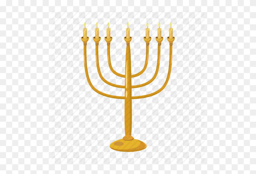 512x512 Candlestick, Cartoon, Hanukkah, Holiday, Jewish, Judaism, Menorah Icon - Menorah PNG