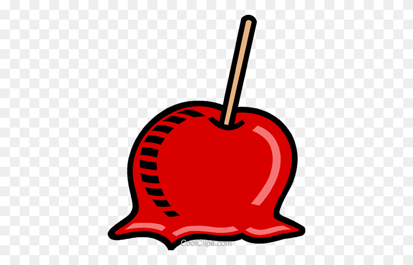 402x480 Candy Apple Royalty Free Vector Clip Art Illustration - Candy Apple Clipart