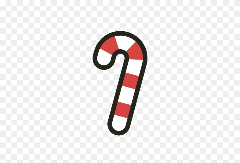 512x512 Candy, Candy Cane, Cane, Christmas, Food, Holidays Icon - Candy Cane PNG