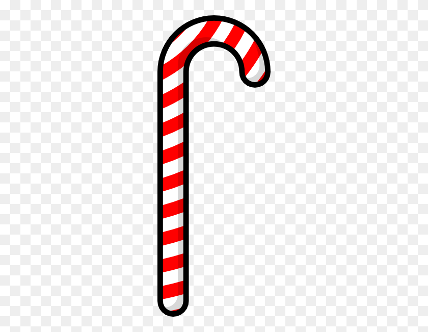 222x591 Candy Cane Clipart Large - Cane Clipart