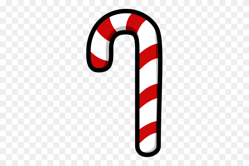 257x500 Candy Cane Clipart Newsletter - Candy Cane Clipart Black And White