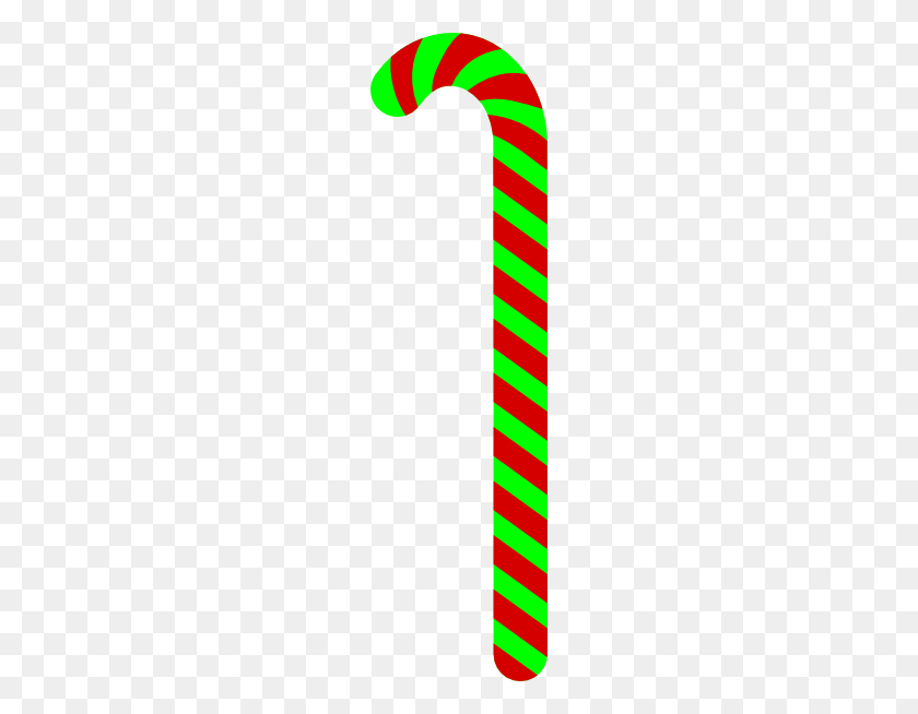 162x594 Candy Cane Clipart Red Green - Candy Cane Clipart Transparent Background