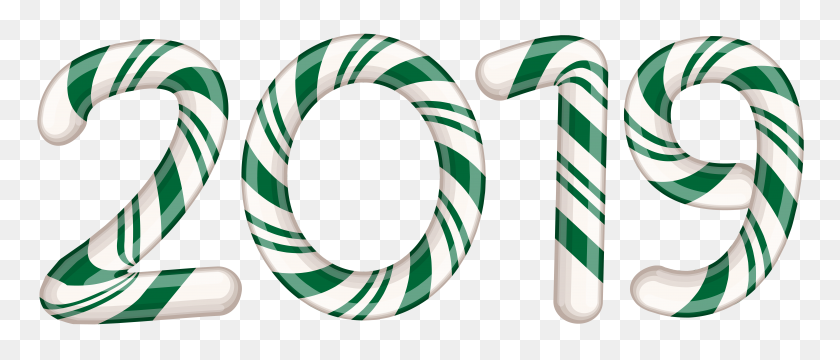 8000x3084 Candy Cane Green Png Clip Art - Cane Clipart