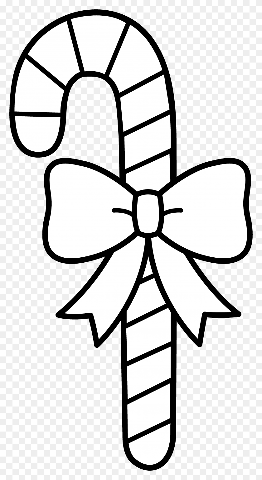 3509x6636 Candy Cane Pictures To Color - Fnaf Clipart Black And White