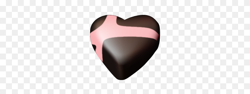 256x256 Candy, Chocolate, Hearts Icon - Chocolate PNG