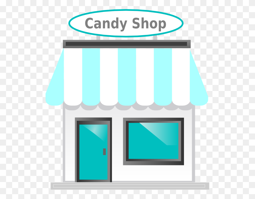 540x596 Candy Shop Front Clip Art - Front Door Clipart