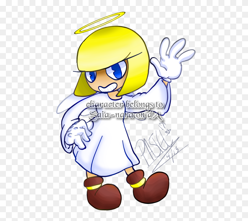550x690 Candy The Angel On Toyhouse - Angel Wings And Halo Clipart
