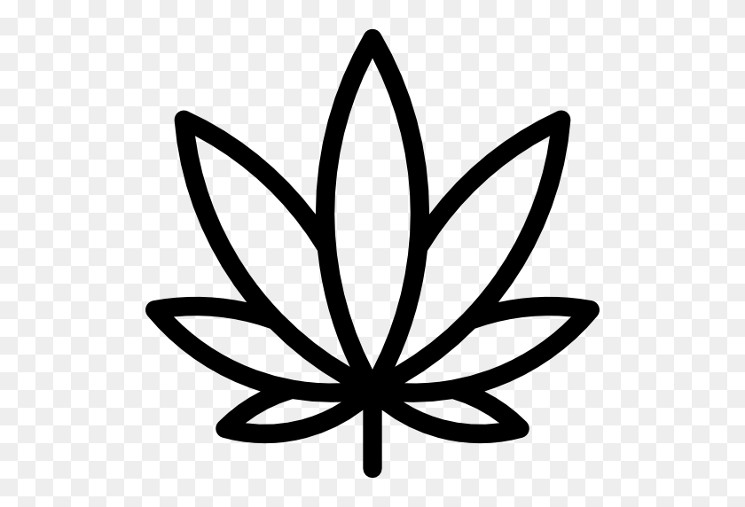 512x512 Cannabis Icon - Marijuana Leaf PNG