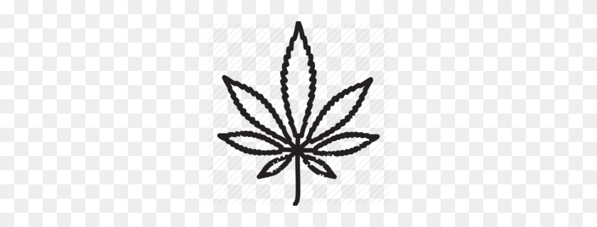 260x260 Cannabis Leaf Clipart - Hemp Leaf PNG