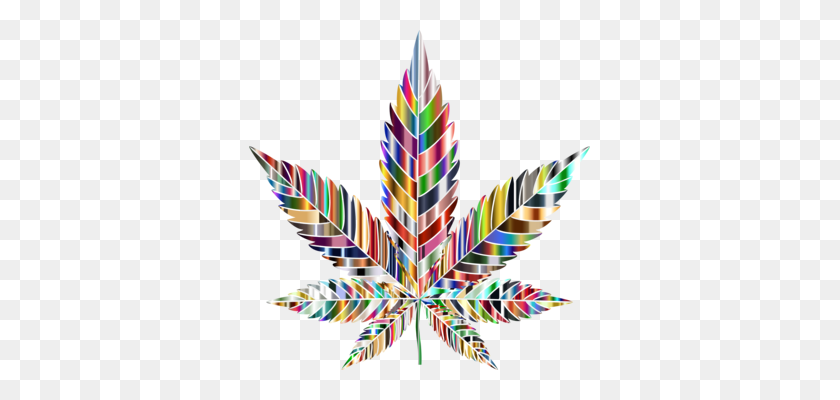 341x340 Cannabis Leaf Symmetry Abstract Art - Pot Leaf Clip Art