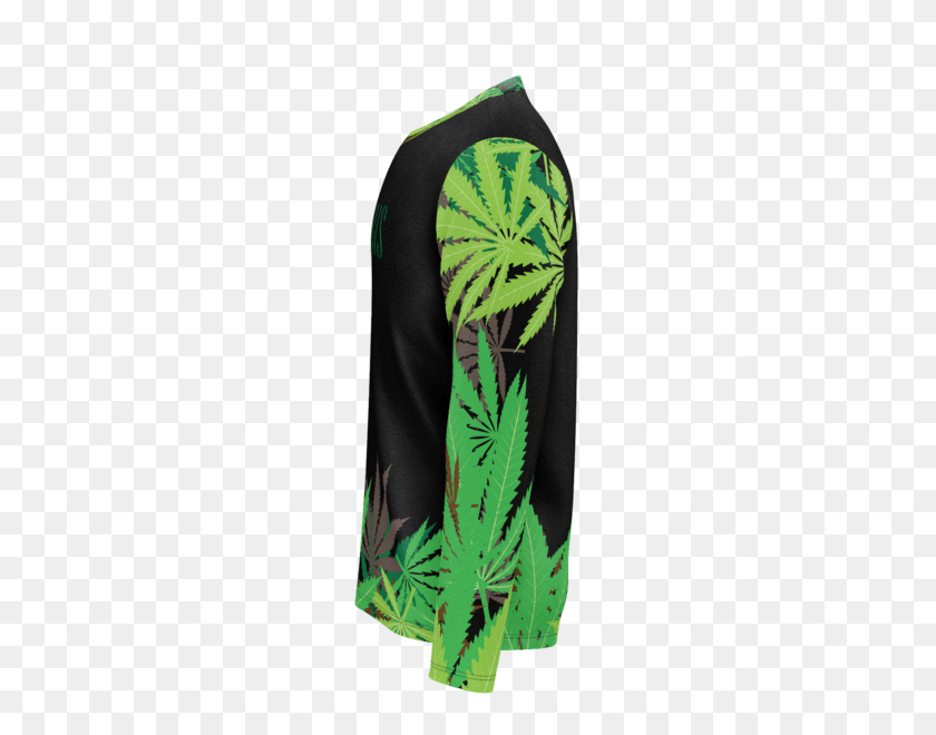 600x600 Cannabis Leaves Long Sleeve Crypto Textile - Bag Of Weed PNG