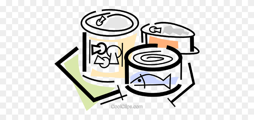480x338 Canned Goods Royalty Free Vector Clip Art Illustration - Canned Food Clipart