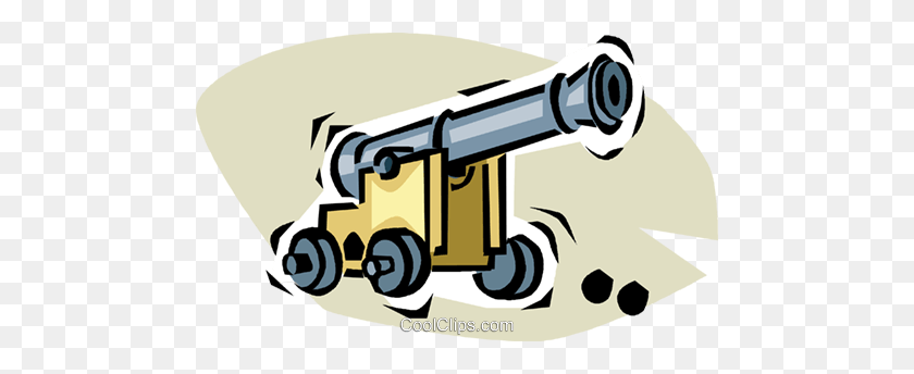 480x284 Cannon Royalty Free Vector Clipart Illustration - Cannon Clipart