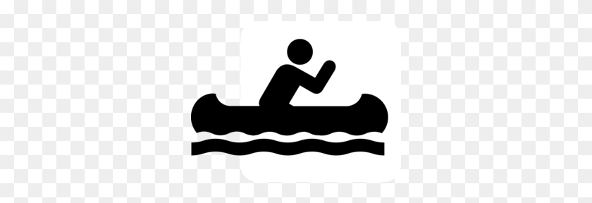 298x228 Canoe Acsess Black Clip Art - White Water Rafting Clipart