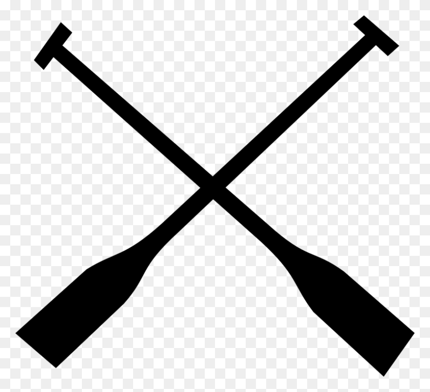 795x720 Canoe Paddle Clipart Black And White - Free Clipart Fingers Crossed