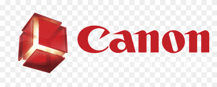 1024x364 Canon Logo On Black Background - Canon Logo PNG