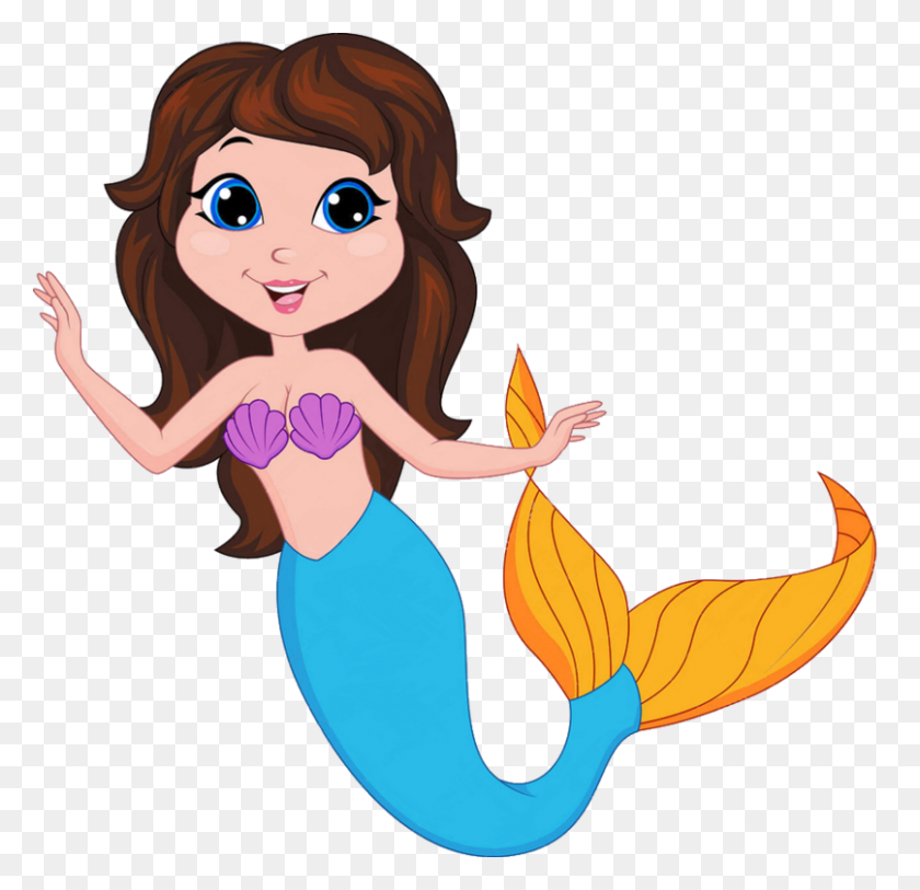 807x780 Cantinho Encantado La Sirenita Ariel Mermaid - Bedtime Story Clipart