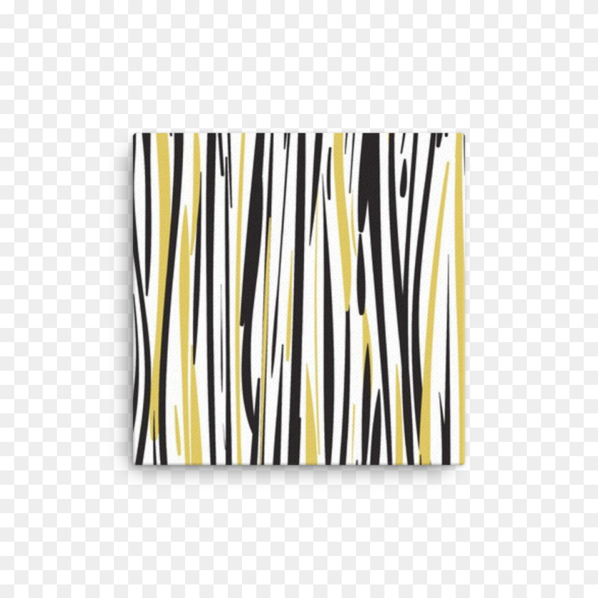 1000x1000 Canvas Print Abstract Hand Drawn Black And Gold Pattern - Gold Pattern PNG