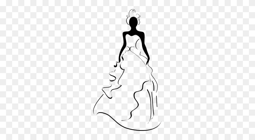225x400 Cap And Gown Clipart Free - Wedding Clipart Free Black And White
