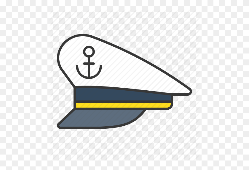 512x512 Cap, Captain Sailor Hat, Hat, Nautical, Sailor Hat Icon - Sailor Hat PNG