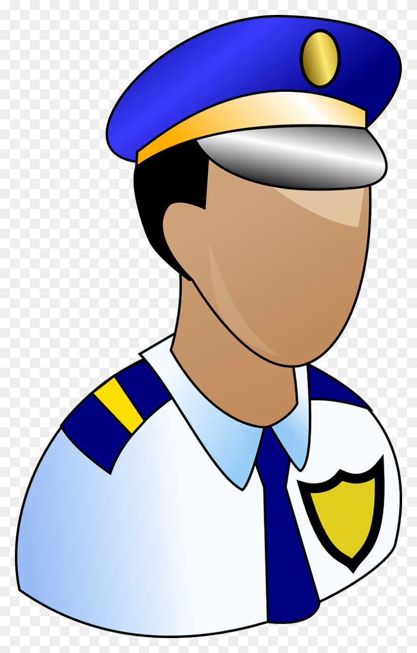 796x1280 Cap Clipart Security Guard - Color Guard Clipart