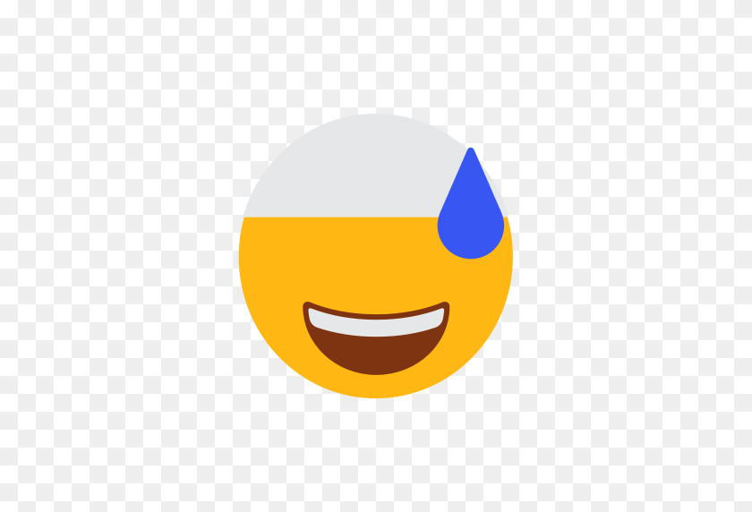 512x512 Cap, Cold Sweat, Emoji, Face, Islam, Laugh Face, Muslim Icon - Sweat Emoji PNG