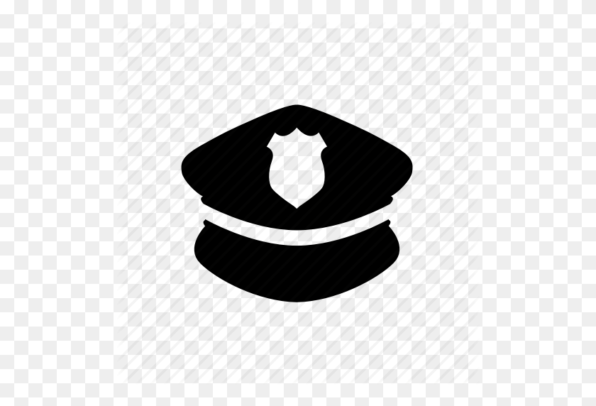 512x512 Gorra, Agente, Policía, Policía, Detective, Sombrero, Icono De Policía - Sombrero De Policía Png