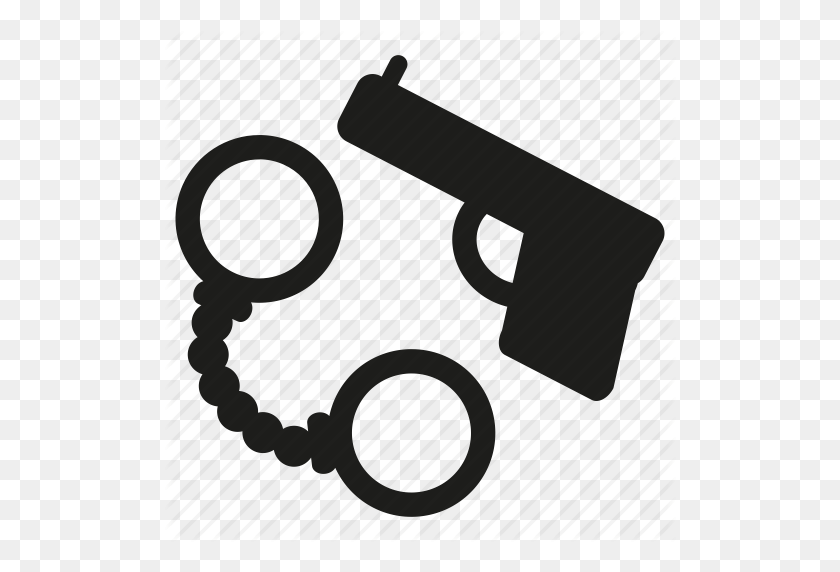 512x512 Capital, Criminal, Pistola, Esposas, Jailbird, Penal, Ruffle Icon - Cuffs Clipart