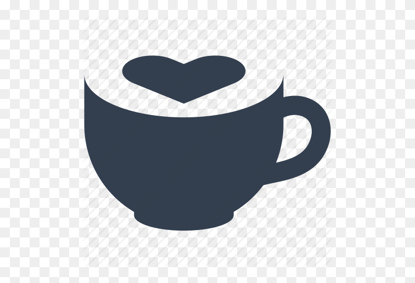 512x512 Cappuccino, Coffee, Cup, Drink, Espresso, Flavor, Heart, Latte - Latte Cup Clipart