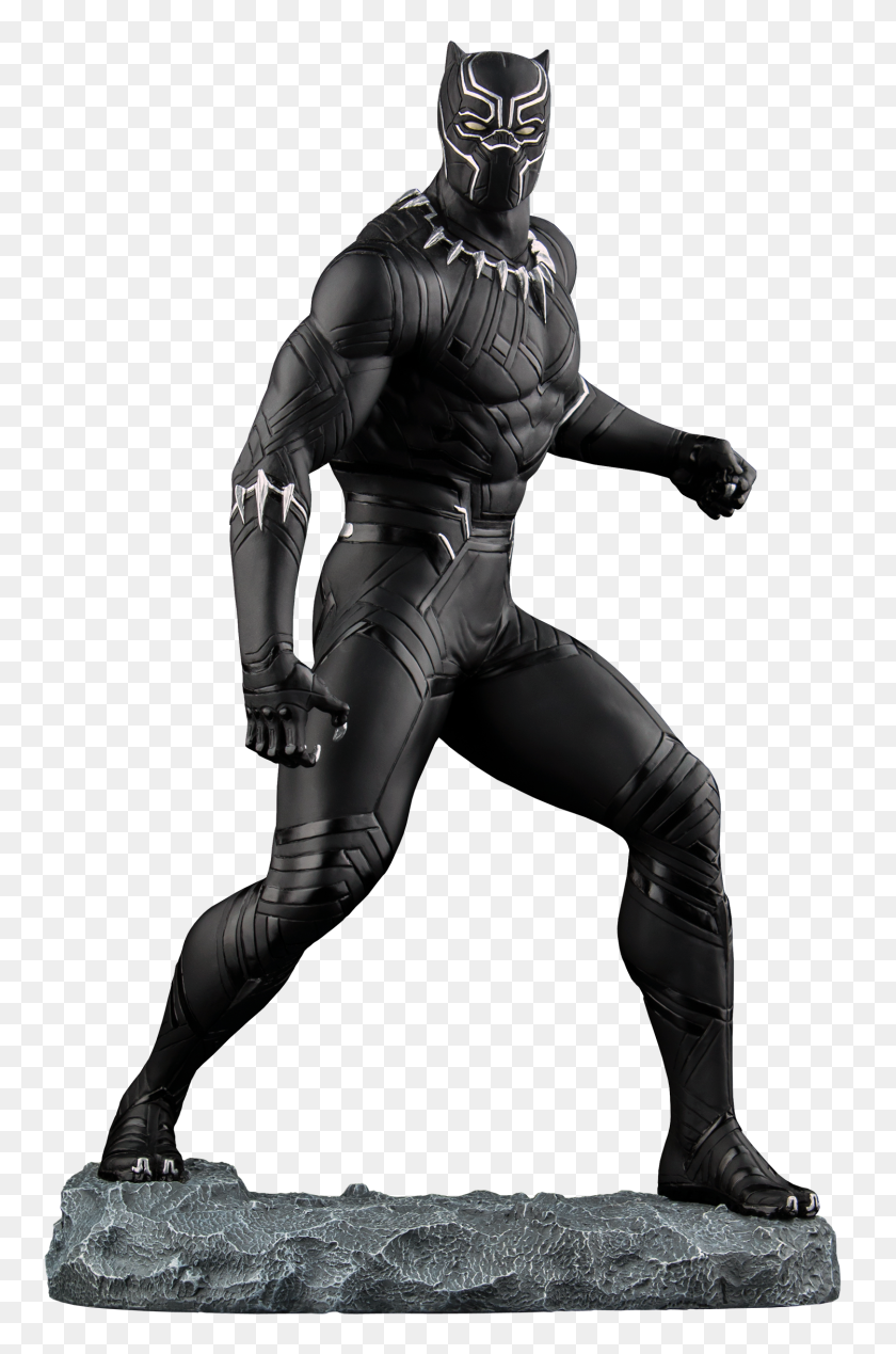 1500x2326 Captain America Civil War Statue Black Panther Scale - Black Panther PNG