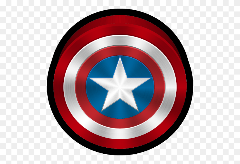 512x512 Капитан Америка, Кок, Иос, Значок Marvel - Марвел Png