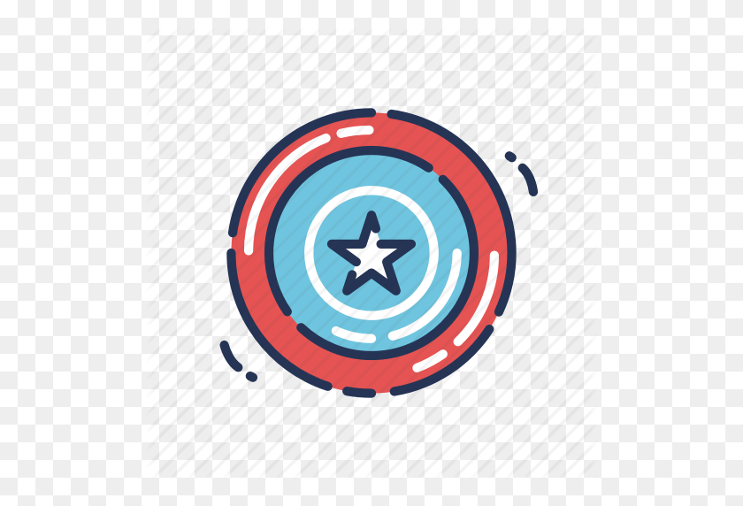 512x512 Captain America, Decor, Fourth Of July, Guard, Independence Day - Captain America Logo PNG