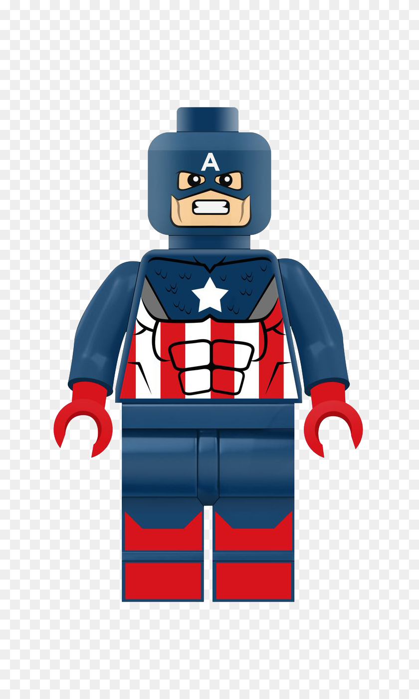 736x1339 Capitán América Lego Clipart Png - Capitán América Png