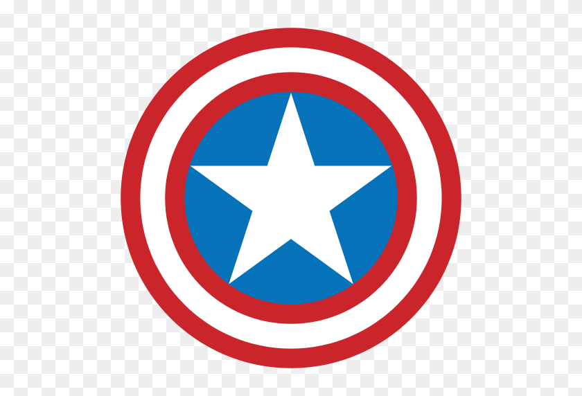 512x512 Капитан Америка Щит Торт Темплет Супергерой - Капитан Америка Клипарт