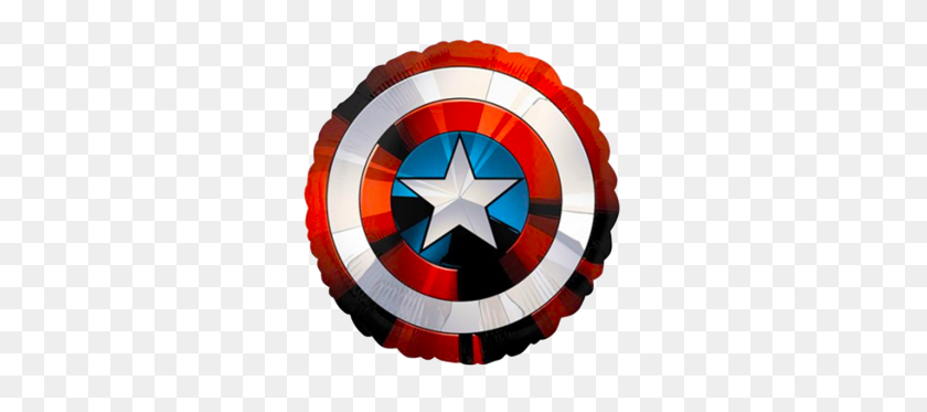 300x313 Globo De Lámina De Escudo De Capitán América Solo Para Niños - Imágenes Prediseñadas De Escudo De Capitán América