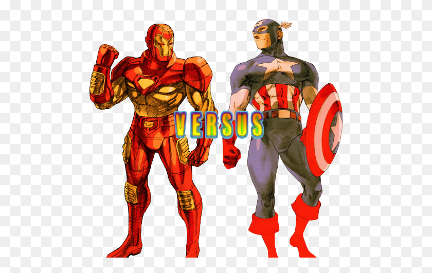 500x471 Капитан Америка Против Железного Человека На Tumblr - Капитан Марвел Png