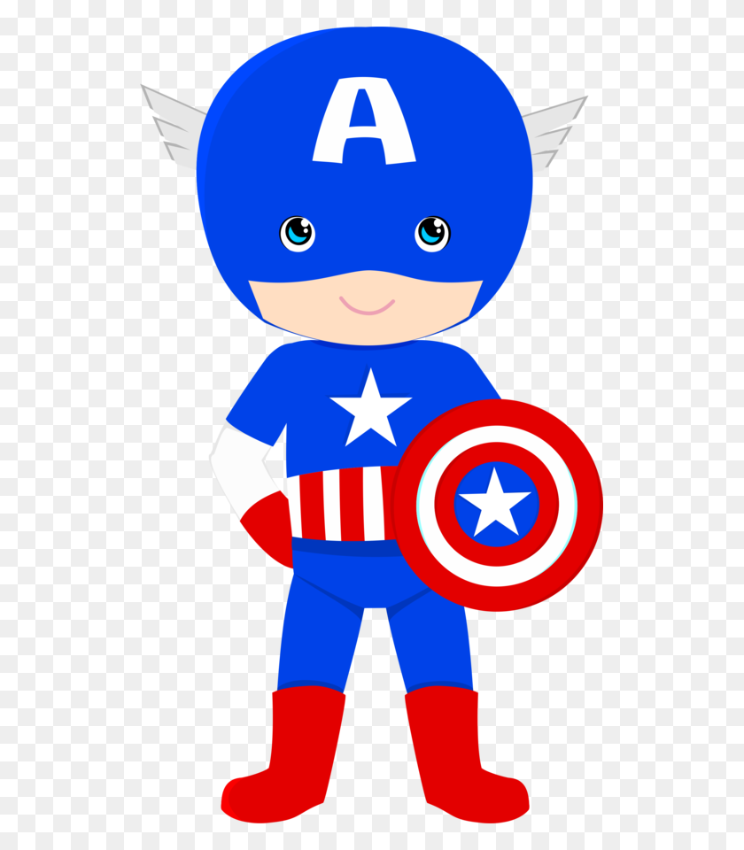 523x900 Perfil Del Capitán Amerika - Thor Clipart