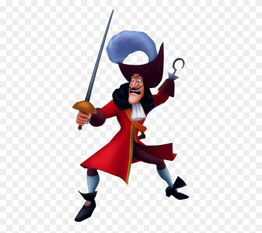 382x686 Captain Hook Disney Animated Characters Captain - Captain Hook Clipart