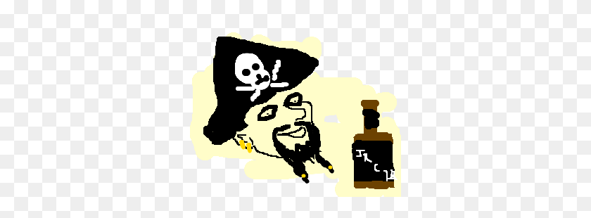 300x250 Captain Jack Sparrow Drinking Jack Daniels - Jack Daniels Bottle Clipart